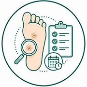 Monitorizare tratament veruci plantare