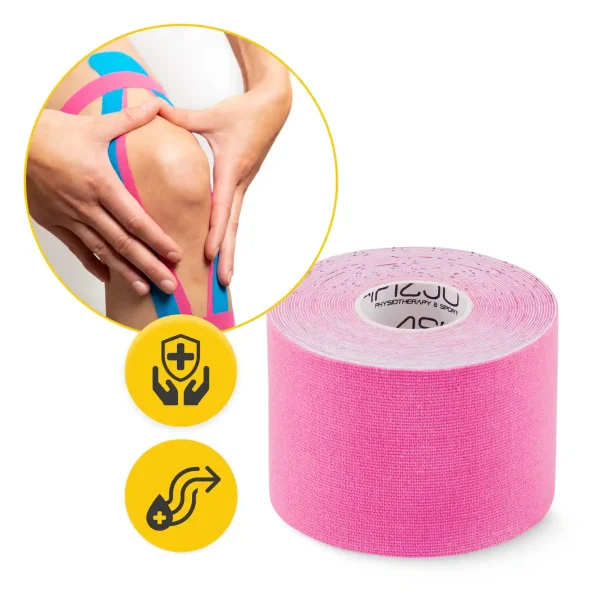 Bandă kinesiologică Kinesio Tape, 5 cm x 5 m (7)